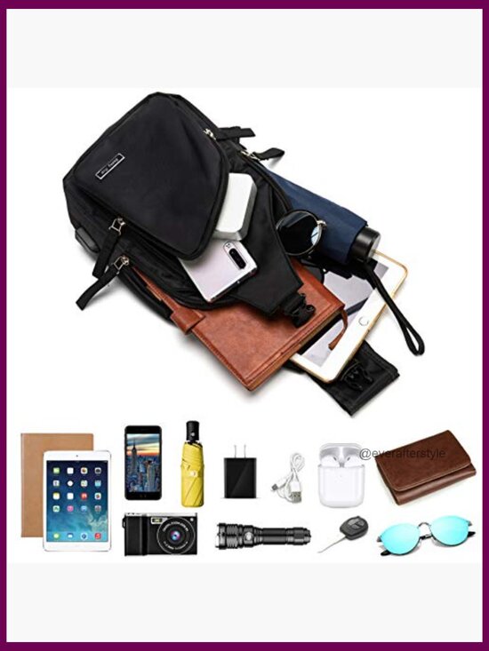 Sling Bag Crossbody Lightweight Nylon Chest Shoulder Backpack